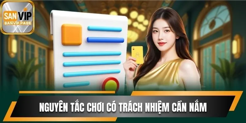 Chơi Có Trách Nhiệm Sanvip Giải Trí Đúng Mực, Hiệu Quả 2 Các nguyên tắc hội viên cần nắm khi tham gia Sanvip