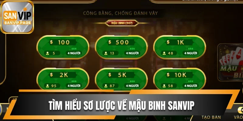 Mậu Binh Sanvip - Trò Chơi Kịch Tính Chinh Phục Mọi Hội Viên 1 Tìm hiểu sơ lược về mậu binh Sanvip
